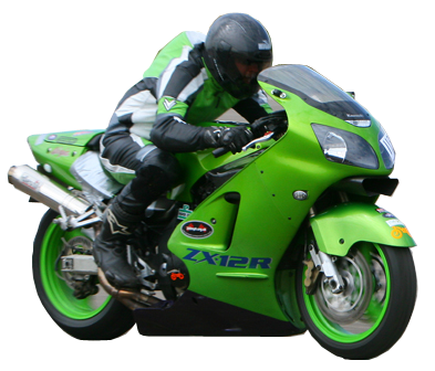 green motorcycle picture